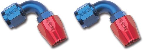 RUSSELL/EDEL 610180 Red/Blue Anodized Aluminum -10AN 90-Degree Hose End in Saudi Arabia