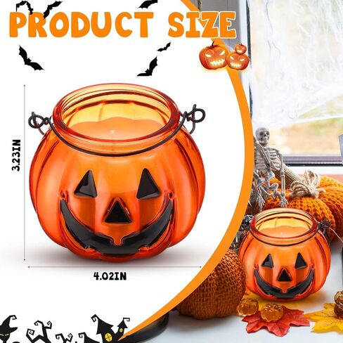 2 Pcs Soy Wax Candles Pumpkin Spice Candle 9oz Pumpkin Shaped Candles Halloween Candles Fall Farmhouse Candle Scented Candles for Home Decoration Halloween Party in Saudi Arabia