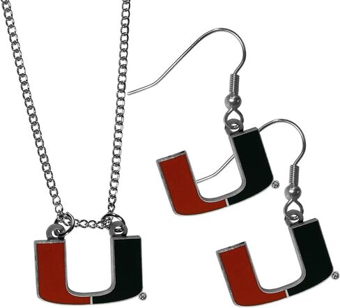 Siskiyou NCAA unisex-adult Dangle Earrings and Chain Necklace Set in Saudi Arabia