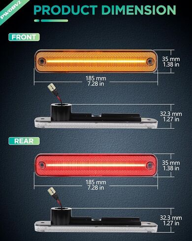 مصابيح LED للعلامات الجانبية لسيارة Ford F100 F150 F250 F350 1973-1979، لسيارة Bronco 1978-1979، Econoline E100 E150 E250 E350 1975-1991، مصباح وامض لمؤشر المصد الأمامي الخلفي الأحمر، عبوة من 4 قطع in Saudi Arabia