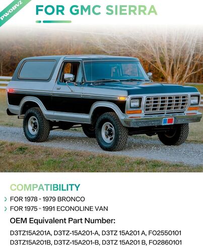 مصابيح LED للعلامات الجانبية لسيارة Ford F100 F150 F250 F350 1973-1979، لسيارة Bronco 1978-1979، Econoline E100 E150 E250 E350 1975-1991، مصباح وامض لمؤشر المصد الأمامي الخلفي الأحمر، عبوة من 4 قطع in Saudi Arabia