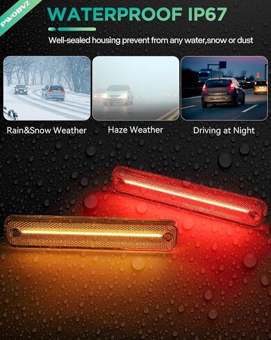 مصابيح LED للعلامات الجانبية لسيارة Ford F100 F150 F250 F350 1973-1979، لسيارة Bronco 1978-1979، Econoline E100 E150 E250 E350 1975-1991، مصباح وامض لمؤشر المصد الأمامي الخلفي الأحمر، عبوة من 4 قطع in Saudi Arabia