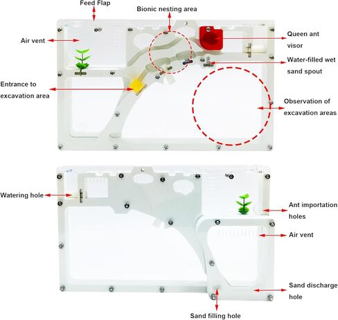 Sand Ant Farm Castle for Kids,Large Ant Habitat to Study Insect Behavior,Ant Colony Ecosystem Science Educational Gift for classroom in Kuwait
