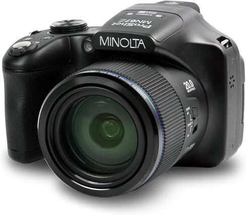 كاميرا Minolta MN67Z بدقة 20 ميجابكسل FHD Wi-Fi Bridge مع حزمة تكبير بصري 67x مع حافظة كاميرا، وبطاقة ذاكرة، وحامل ثلاثي القوائم، ومحفظة ذاكرة، ومجموعة تنظيف، وقارئ بطاقات، وحزمة برامج (حزمة ممتازة، أحمر) in Kuwait