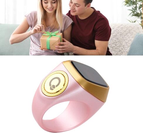 Finger Tally Counter, 20mm Rechargeable Tally Counter Ring BT5.1 Handheld Number Click Counter CNC Button Digital Finger Counter Support APP with 0.49in Screen (Pink) in Saudi Arabia