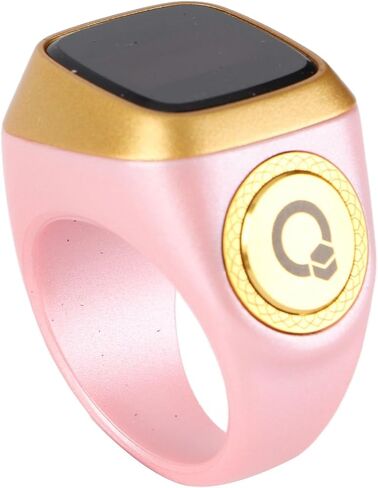 Finger Tally Counter, 20mm Rechargeable Tally Counter Ring BT5.1 Handheld Number Click Counter CNC Button Digital Finger Counter Support APP with 0.49in Screen (Pink) in Saudi Arabia