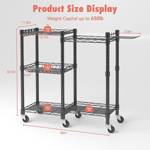 تخزين صالة الألعاب الرياضية المنزلية من Hasipu، حامل أثقال للدمبل وسجادات اليوجا وأجراس الكيتل، منظمة أرفف صالة الألعاب الرياضية، تخزين معدات صالة الألعاب الرياضية، منظم صالة الألعاب الرياضية المنزلية لممارسة التمارين الرياضية، رف تخزين صالة الألعاب الريا in Kuwait