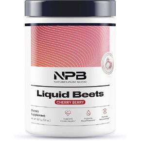 Nature's Pure Blend - Liquid Beets (8,000 MG Organic Beets), Support Blood Pressure, Blood Circulation, Heart Health - Energy - Nitric Oxide Supplement, L-Arginine - Cherry Berry Flavor (30 Servings)