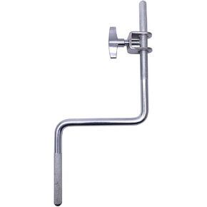 Cowbell Mount Clamp with Z-Shaped Rod, Jaw Style Bass Drum Hoop Mount Clamp Cowbell Mounting Bracket Tom Drum Extension Bracket Clamp Cowbell Holder Percussion Mounting Arm Drum Accessories