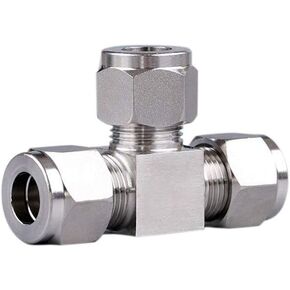 Beduan Pneumatic Stainless Steel 3/8" Compression Fittings Tee Let-Lok Adapter Tube Connector