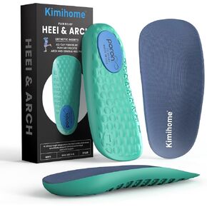 Plantar Fasciitis Insoles - 3/4 Heel Cup Cushions with Arch Support for Heel Pain, Plantar Fasciitis Relief, Heel Spur, Arch Pain and Heel Aggravation - Women's 10.5-13.5, Men's 8.5-12