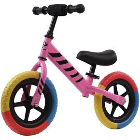 Toddler Balance Bike, Pedal-Less Child Balance Bike with Adjustable seat and Handlebars, Toddler Riding Toy from 18 Months to 5 Years Old, Pedal-Less Bike, Colorful EVA Foam Tires., pink