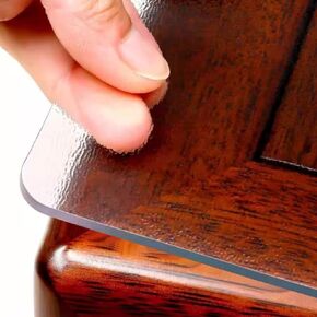 OstepDecor Frosted Table Protector, 2mm Thick 18 x 60 Inch PVC Table Cover Protector, Plastic Desk Protector Mat, Floor Protector, Desk Pad for Writing Desk, Office, Hardwood Floor