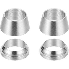 PATIKIL 3/4" Tube OD 316 Stainless Steel Compression Tube Fitting Sleeve, Double Ferrule Ring Tubing Fitting Assortment Kit, Silver