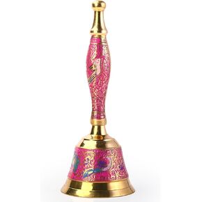 Traditional Indian Pooja Ghanti Colorful Bell Accessory Item Article for Home Mandir Temple Festival Pooja Purpose Religious Occasions and Gifting (Ghanti Design-2)