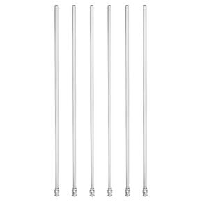 PATIKIL 8Ga x 10 Inch Stainless Steel Dispensing Needle Tips, 6Pcs Metal Glue Needle Tube Blunt Tips Luer Lock for Thick Glue Ink Lab, Silver