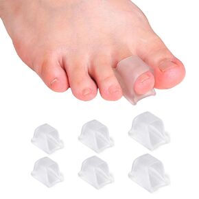 Hammer Toe Straightener - 3 Sizes in One Set, Hammer Toe Corrector for Women Toe Straighteners for Curled Toes, Bunion, Hammer Toes, Crooked, Claw Toes - 6 Pack