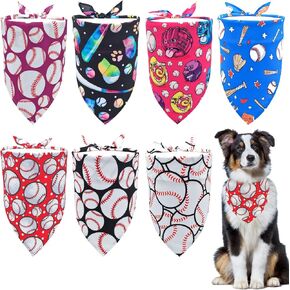 Sports Dog Bandanas for Large Dogs Breed 33 Inch Size Baseball Oversize Dog Bandanas Lg Baseball Dog Bandanas for Girls Boys Grooming Accessories L 7PCS in Saudi Arabia