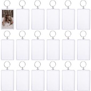 Framendino, 50 Pack Acrylic Photo Frame Keychain Holder Photo Insert Blank Keyring for DIY Craft 2 x 3 Inch in Saudi Arabia