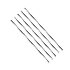 5 Pcs 304 Stainless Steel Round Rod, 1.5mm x 200mm Solid Shaft Rods Lathe Bar Stock Solid Round Rod, Silver