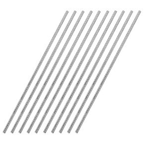 3mm x 250mm 304 Stainless Steel Solid Round Rod Lathe Bar Stock for DIY Crafts Model Car Helicopter Airplane - 10pcs