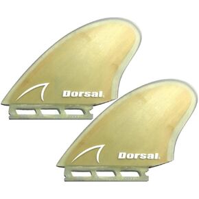 DORSAL Surfboard Fin Keel Twin 2 Set Future Compatible Bamboo Large Fiberglass with Hexcore