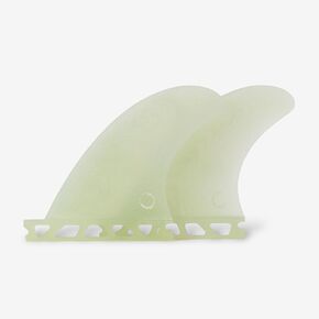 Fiberglass Side Fin 4" Single tab Natural Green Volan - Surfboard fins, Longboard, Midlength