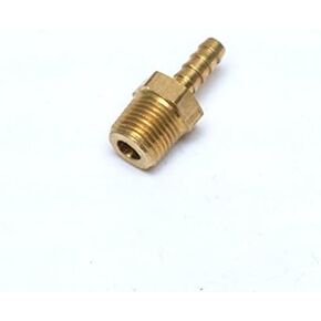 1/8" Hose ID/Hose Barb to 1/8" Male NPT MIP MPT Straight Brass Fitting Fuel/Air/Water/Boat/Gas/Oil WOG