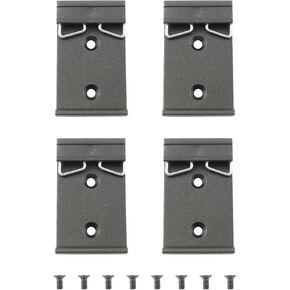 TAODAN 4PCS Rail Fasteners 44x48mm Hole Distance 20mm with 8 M3 Screws Rail Mounting Bracket Clamp Suitable for Relay Mounting Bracket Industrial Electronic Equipment Machinery