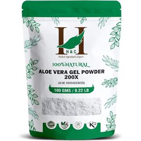H&C HERBAL INGREDIENTS EXPERT 100% Pure Aloe Vera Gel Fertilizer Powder 200X 100g | Strong Rooting Stimulator | Plant Immunity Builder