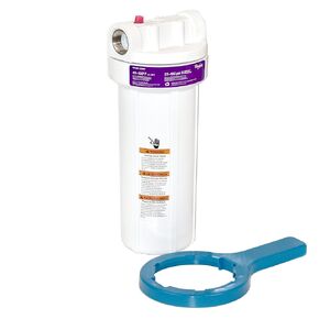 Whirlpool 10" x 2.5" Whole House Water Filter System WHKF-DWHV, 3/4" Ports, Replacement Cartridge GD05 & Kit Included, NSF Certified