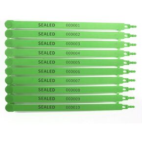 Seals 100PC, Tamper Seal Security Tags Plastic Zip Tie for Trailer Truck Container Shipping Seals or Luggage Bag Gifts Shoe Tags, Numbered, 8 Inches, Blue