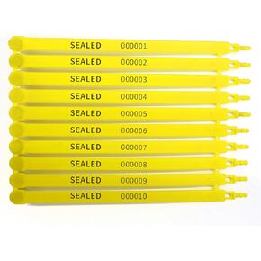 Seals 100PC, Tamper Seal Security Tags Plastic Zip Tie for Trailer Truck Container Shipping Seals or Luggage Bag Gifts Shoe Tags, Numbered, 8 Inches, Blue