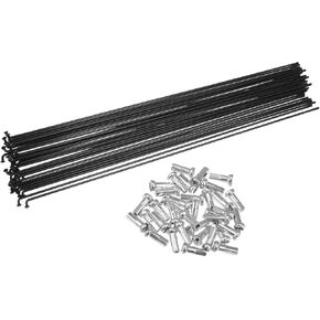 ACROPIX 36pcs Bicycle Carbon Steel Spokes 14G Bike Spoke 284mm Length with Nipples for Most Bicycle Black Car Parts