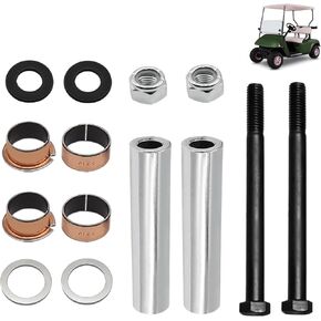 Golf Cart Spindle Bushing Kit for EZGO TXT, Include King Pin Tubes Claw Copper Sleeves for TXT/PDS 2001-UP G&E Models, Replaces OEM 70745G01, 70648-G01, 70749G01