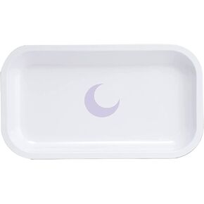 Brando Moon Medium Metal Rolling Tray Green - Lightweight Curved Edges and Smooth Surface - 10.5 x 6.25 inches