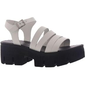 Chinese Laundry Womens Low Down Leather Buckle Platform Sandals
