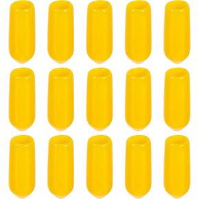 Screw Thread Protector Cover Rubber End Caps, [for Screw, Bolt] - 3/16"(5mm) ID/Yellow/100pcs