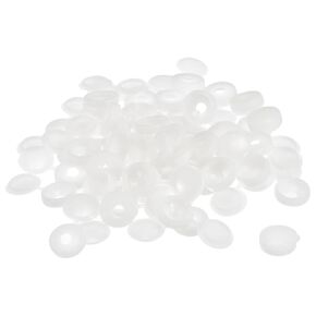 uxcell 50Pcs 4mm Hinged Screw Cover Caps Plastic Fold Screw Snap Covers Washer Flip Screw Protection Cover for M2 M3 M4 Screws, Black