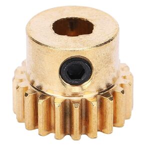 4301 0006 0020 Sprocket Cast Steel Gear 20 Teeth, 6mm D-Bore 0.8 MOD, Brass Gear Replacement for Industrial Robot Parts, Metal Gears for Projects