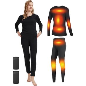 Women's Electric Thermal Long Underwear set,USBWomen's Heated Thermal Underwear set,Snow Leggings for Women