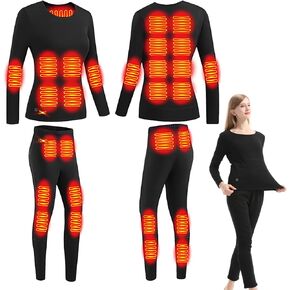 Winter Men Women heated thermal underwear Set USB Charge 28 Zone intelligent Heated thermals top and bottom set