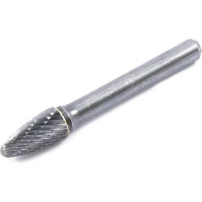 Forney 60125 Tungsten Carbide Burr with 1/4-Inch Shank, Tree Radius, Dark Grey, 3/8-Inch