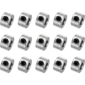 مجموعة 15 قطعة من uxcell أطواق لولبية 6 مم، أطواق عمود التجويف 6 مم، 12 مم OD، عرض 7 مم، طوق إيقاف المثقاب، أطواق عمق لقم الثقب من الفولاذ المقاوم للصدأ in Kuwait