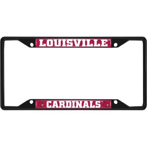 FANMATS 31260 Louisville Cardinals Metal License Plate Frame Black Finish