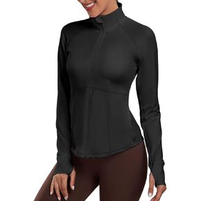 Workout Jackets for Women Zip Up Running Jackets Lightweight Sport Gym Yoga Athletic Clothes Slim Fit