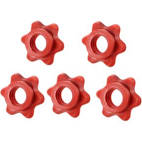 5Pcs Spinlock Collars,Anti-Slip Barbell Clips Dumbbell Hex Nut Barbell Spin-Lock Collars Screw Clamps for Dumbell Weight Lifting Fitness Training