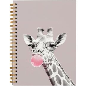 Giraffe Notebook-Giraffe Gifts for Women Kids, Cute Animal Journal Notebook for Note Taking Work, College Ruled Hardcover Spiral Notebook 5.5 x 8.3