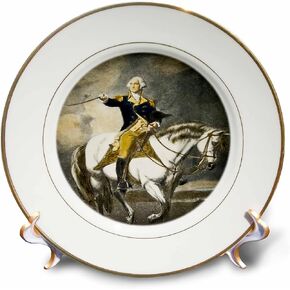 3dRose cp_77412_1 General George Washington at Trenton-Porcelain Plate, 8-Inch