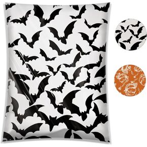 Ploy Mailer 14.5x19 Inch 100 Pack Waterproof Envelopes, Self Seal Shipping Bags for Small Business Mailing Supplies Halloween Black White Bat Cute Packaging Bags